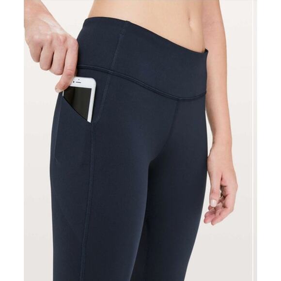 Lululemon Pace Rival Crop *Full-On Luxtreme 22"True Navy Size 4 - Picture 11 of 13